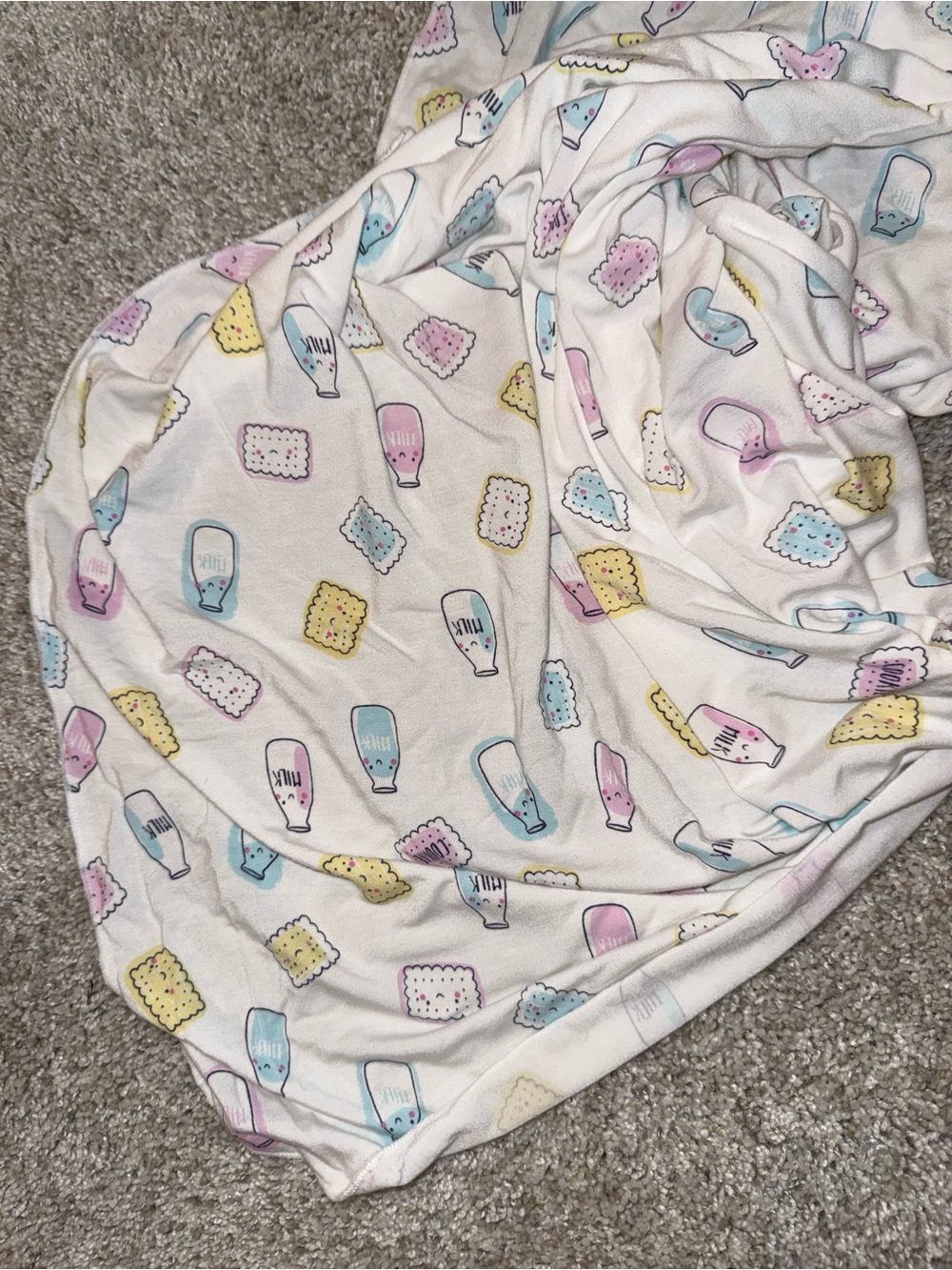 Angel Dear Viscose Bamboo baby blanket milk pattern - Picture 3 of 4